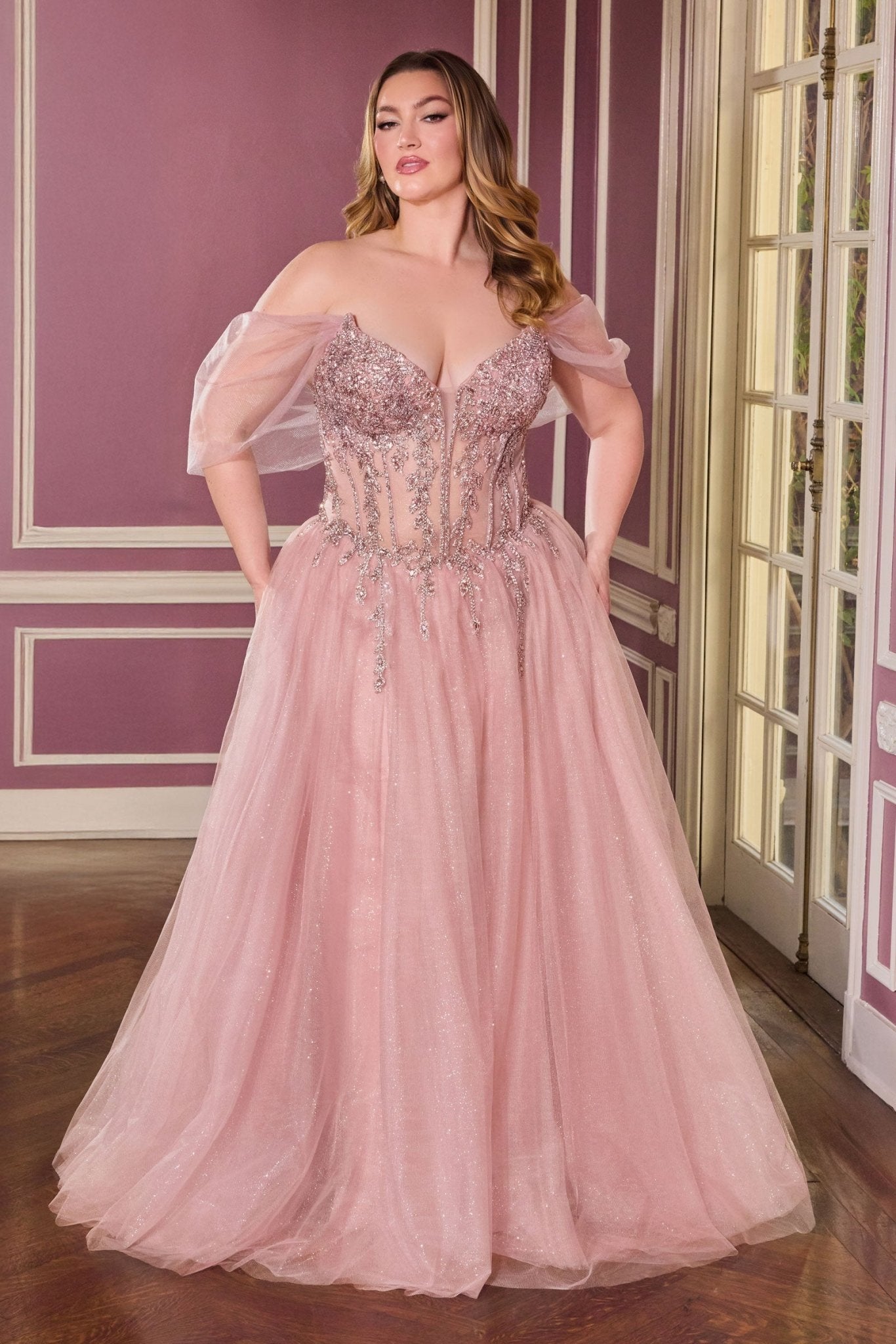 Plus size spoločenské šaty - CD721C