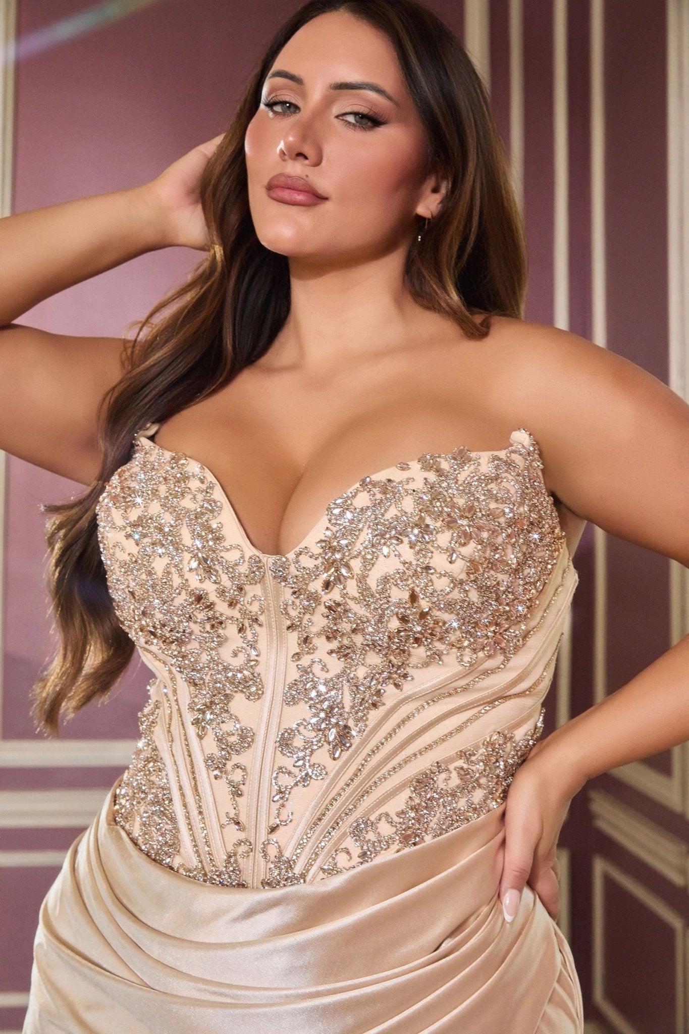 Plus size spoločenské šaty - KV1136C