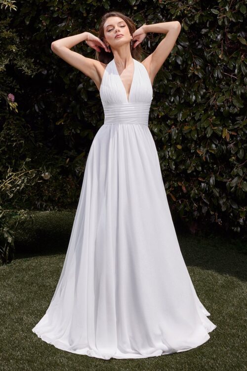 Saténové spoločenské šaty - CD372W
